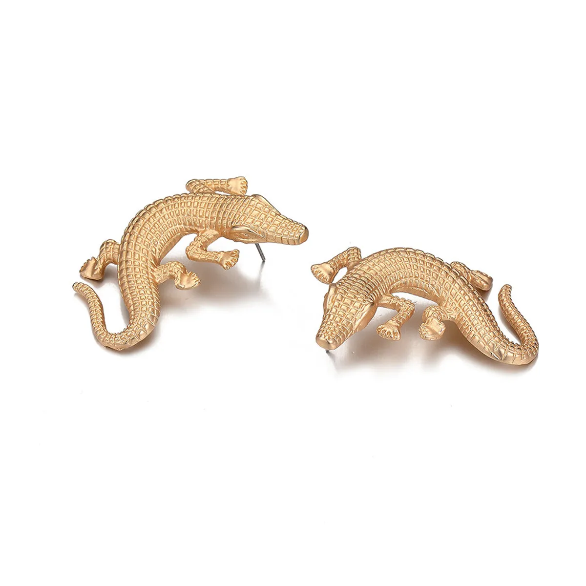18K Gold-Plated Crocodile Drop Earrings