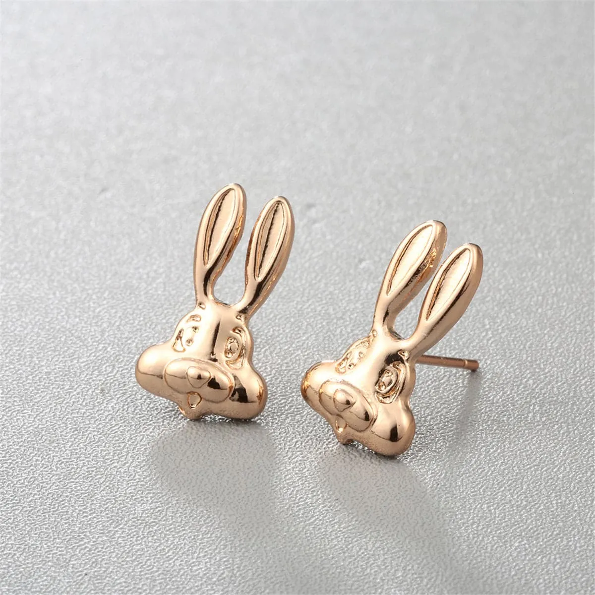 18K Gold-Plated Rabbit Stud Earrings