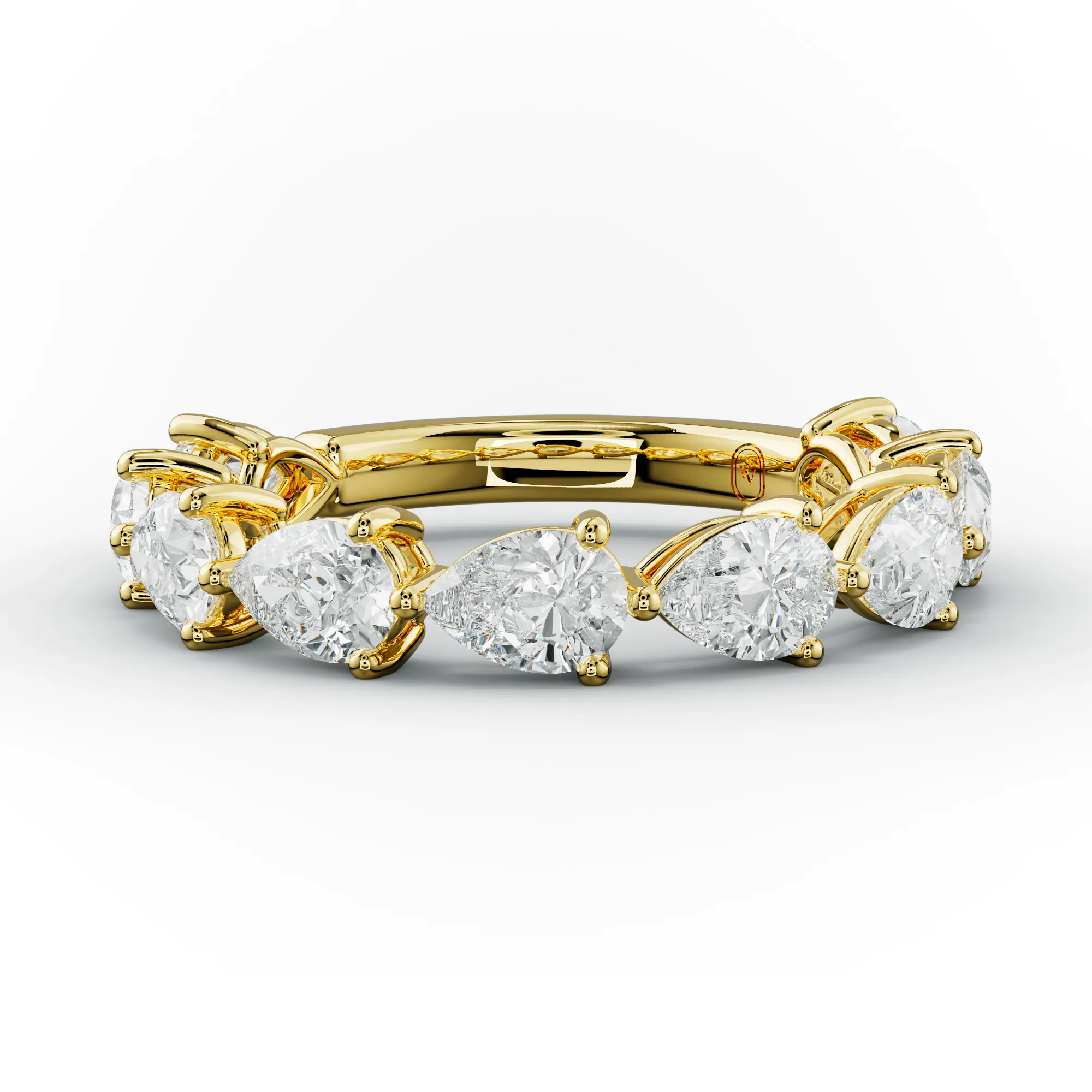 2.0 Carat East West Pear Cut Diamond Anniversary Band