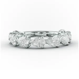 2.0 Carat East West Pear Cut Diamond Anniversary Band