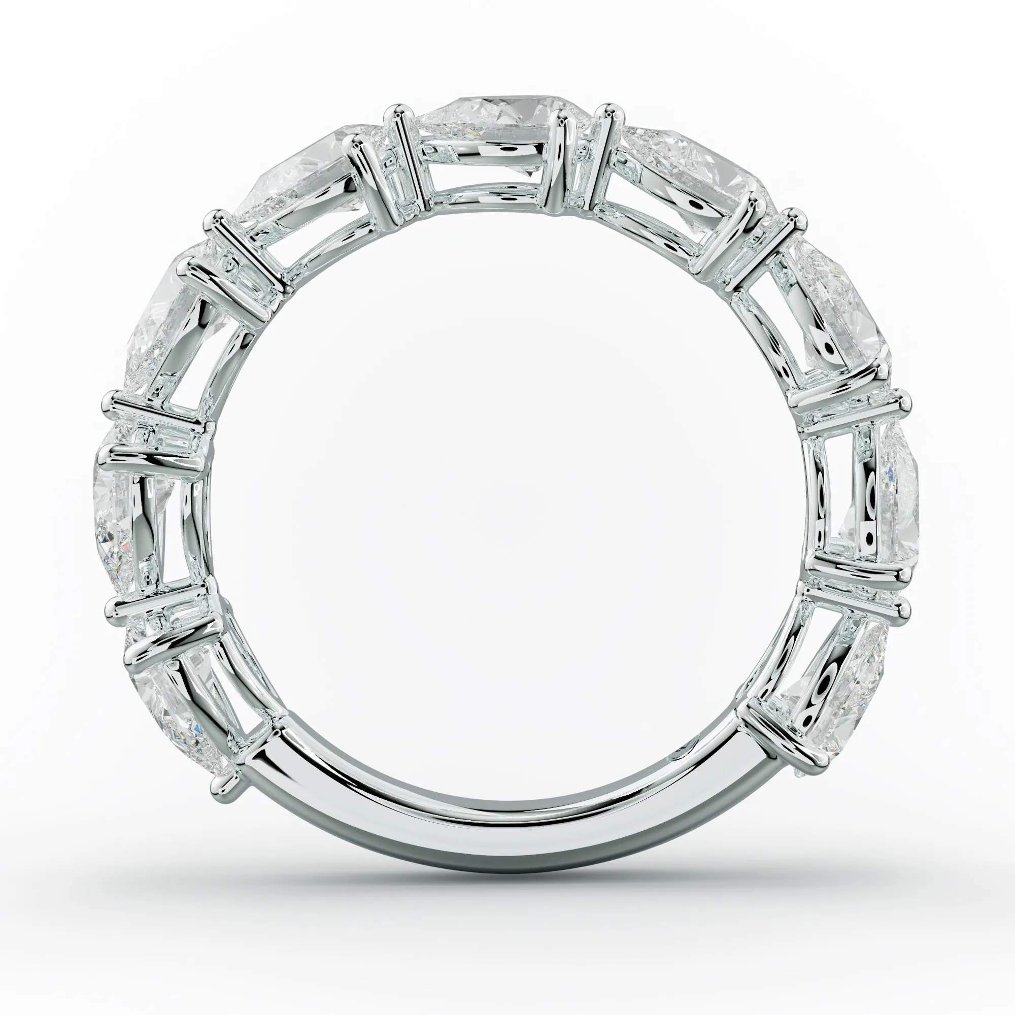 2.0 Carat East West Pear Cut Diamond Anniversary Band