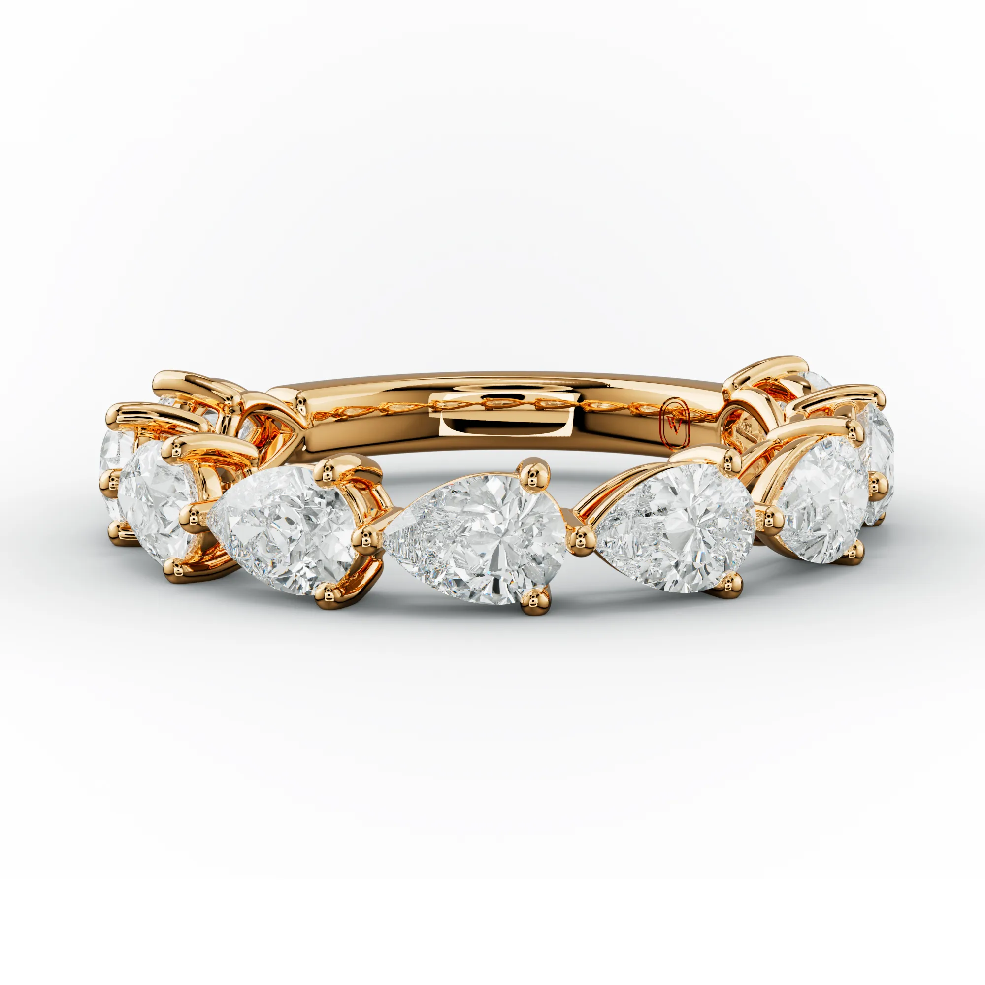 2.0 Carat East West Pear Cut Diamond Anniversary Band