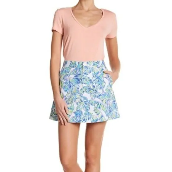 ✨2xHP✨Tori Richard White Tropicana Jean Skirt ✨