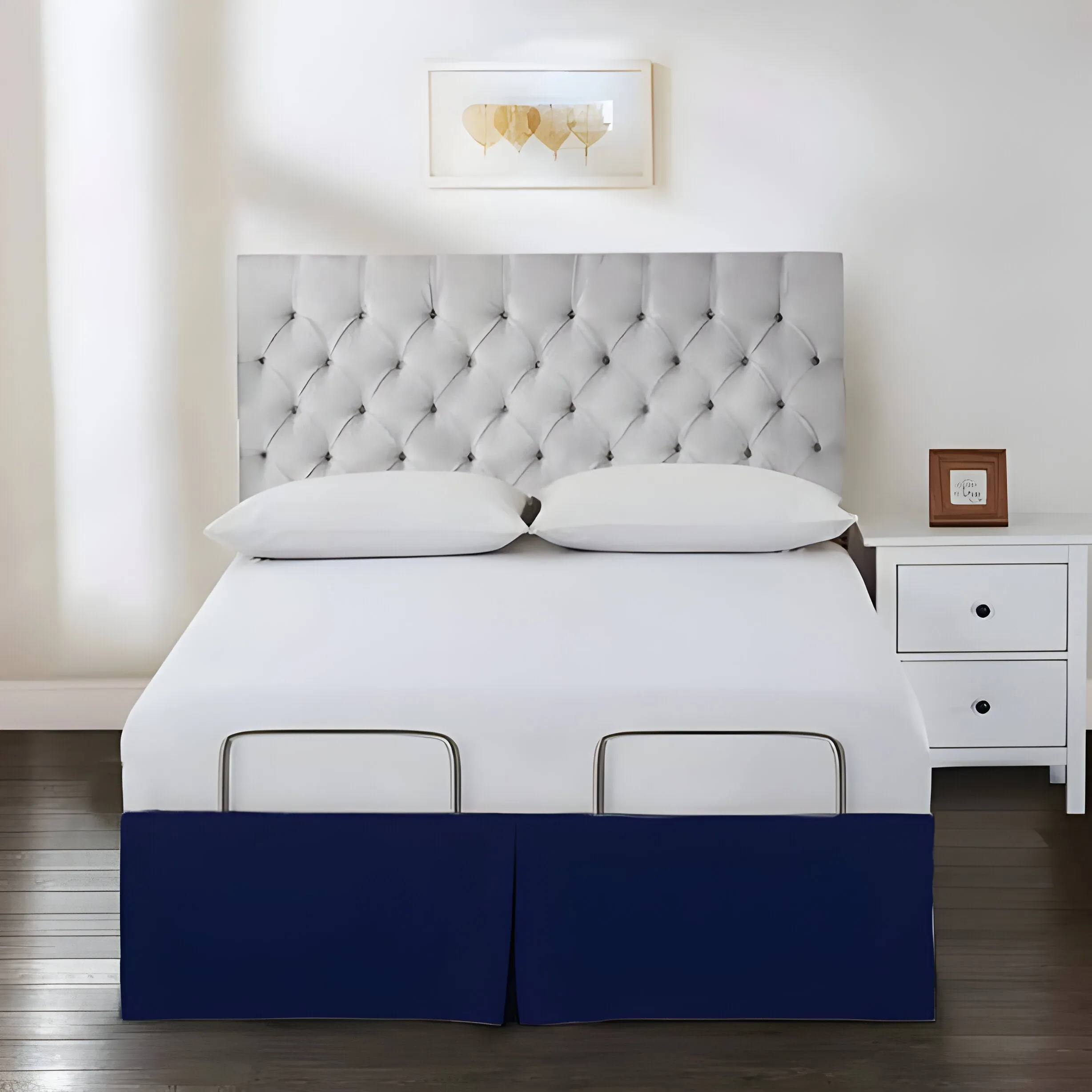 400TC Cotton Sateen Detachable Wrap Around Tailored Bed Skirt