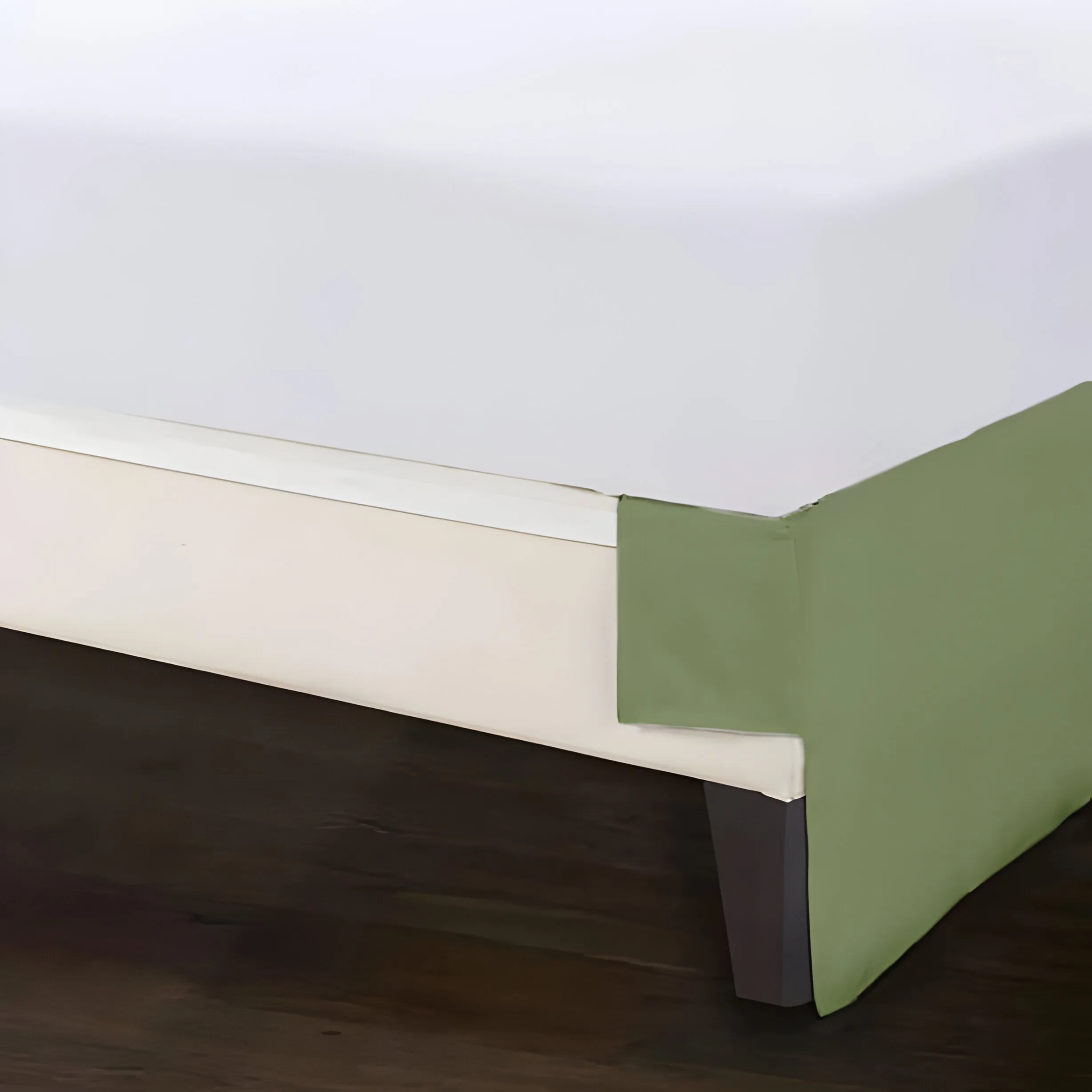 400TC Cotton Sateen Detachable Wrap Around Tailored Bed Skirt