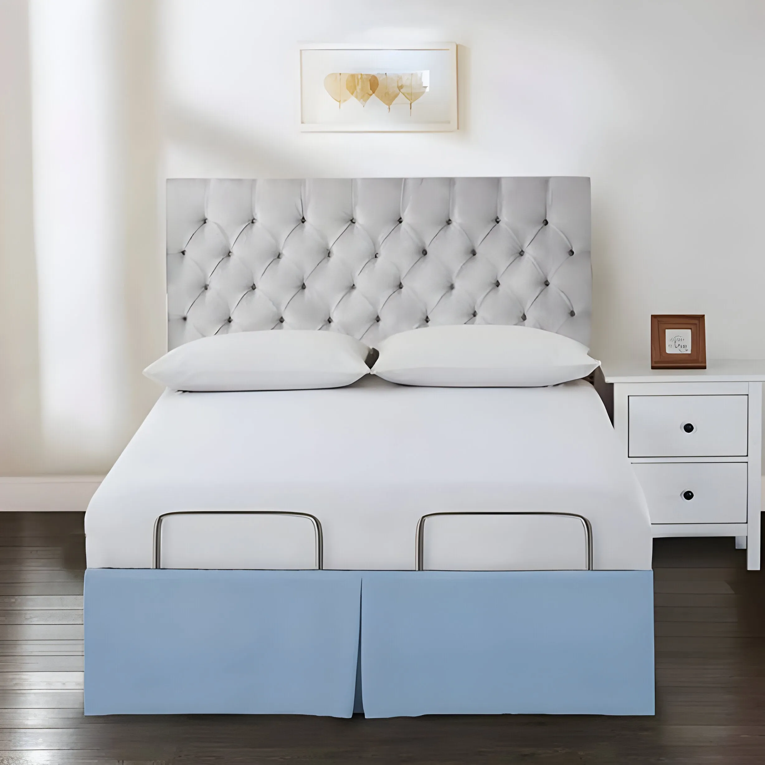 400TC Cotton Sateen Detachable Wrap Around Tailored Bed Skirt
