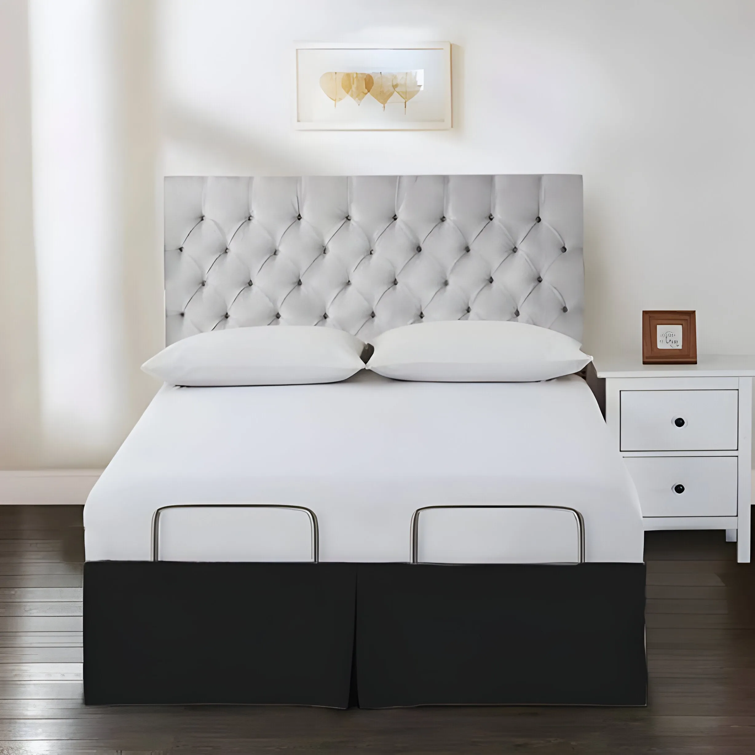 400TC Cotton Sateen Detachable Wrap Around Tailored Bed Skirt