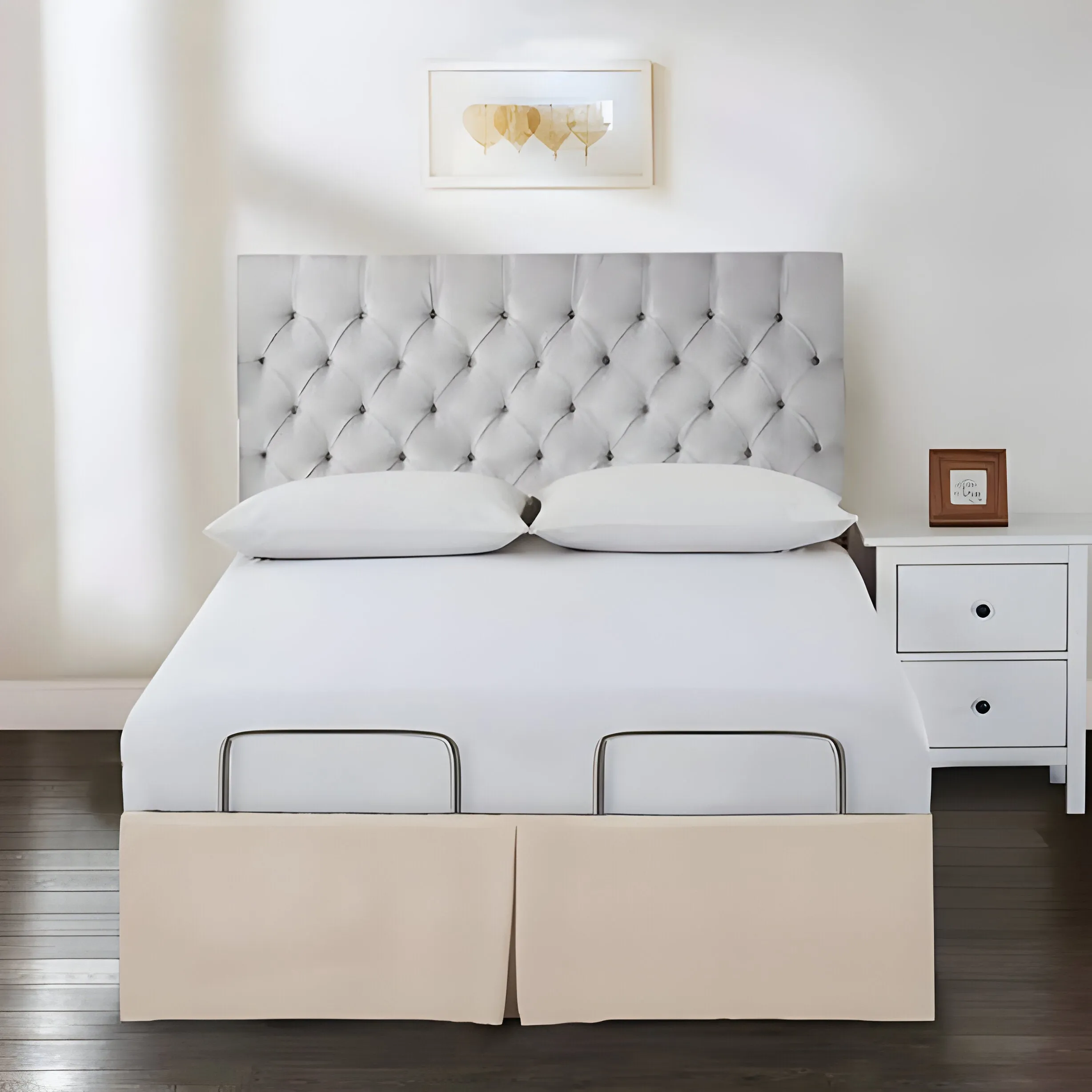 400TC Cotton Sateen Detachable Wrap Around Tailored Bed Skirt