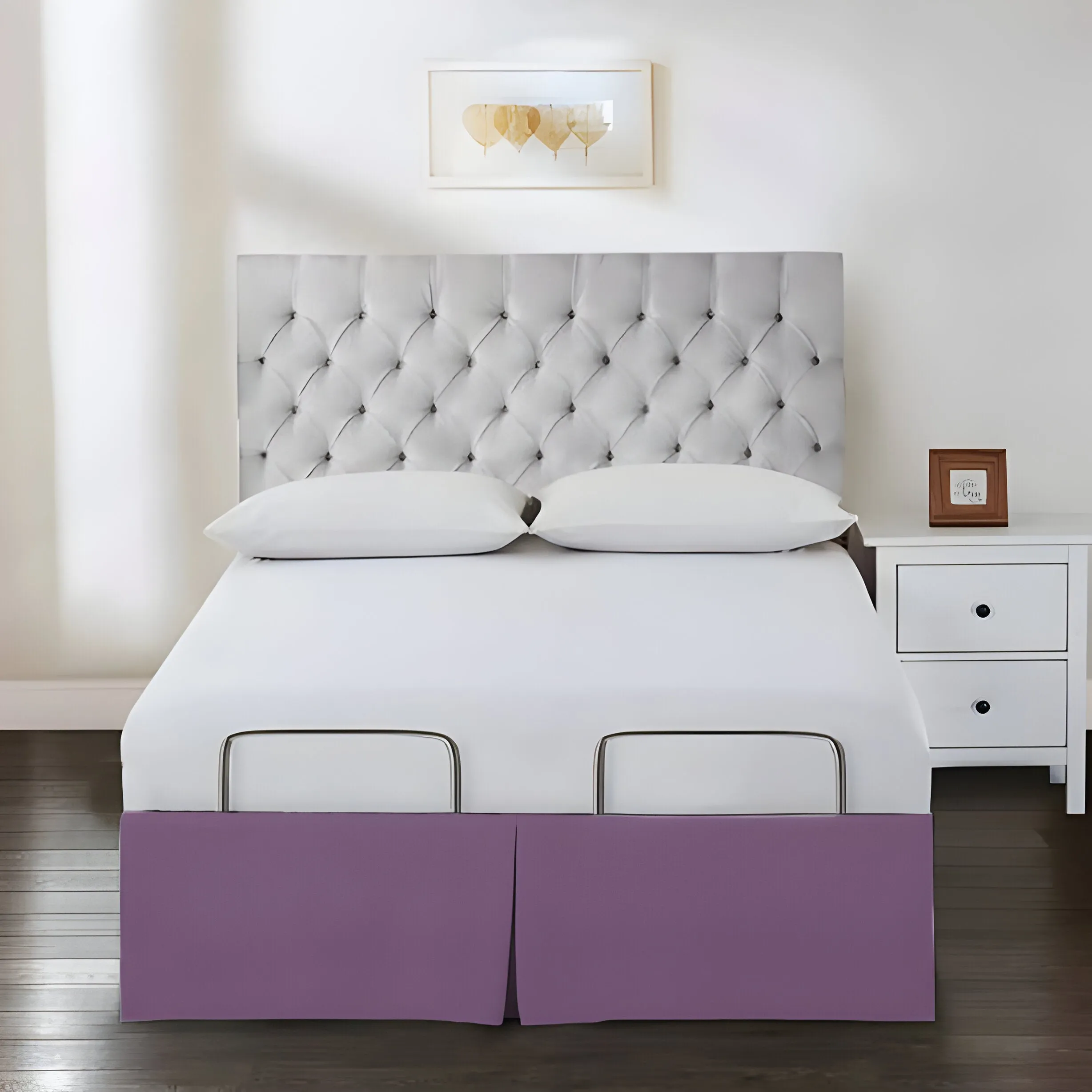 400TC Cotton Sateen Detachable Wrap Around Tailored Bed Skirt