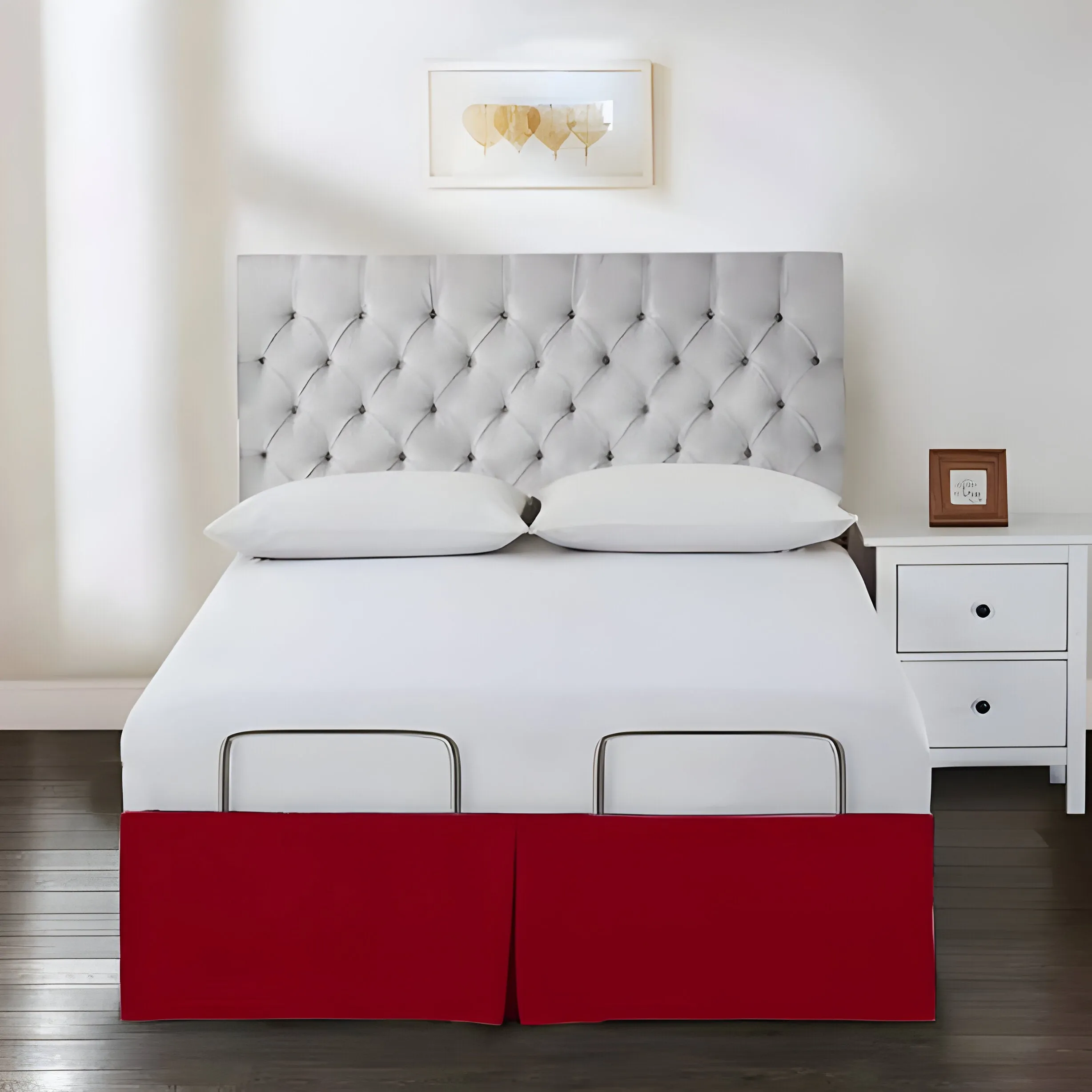 400TC Cotton Sateen Detachable Wrap Around Tailored Bed Skirt