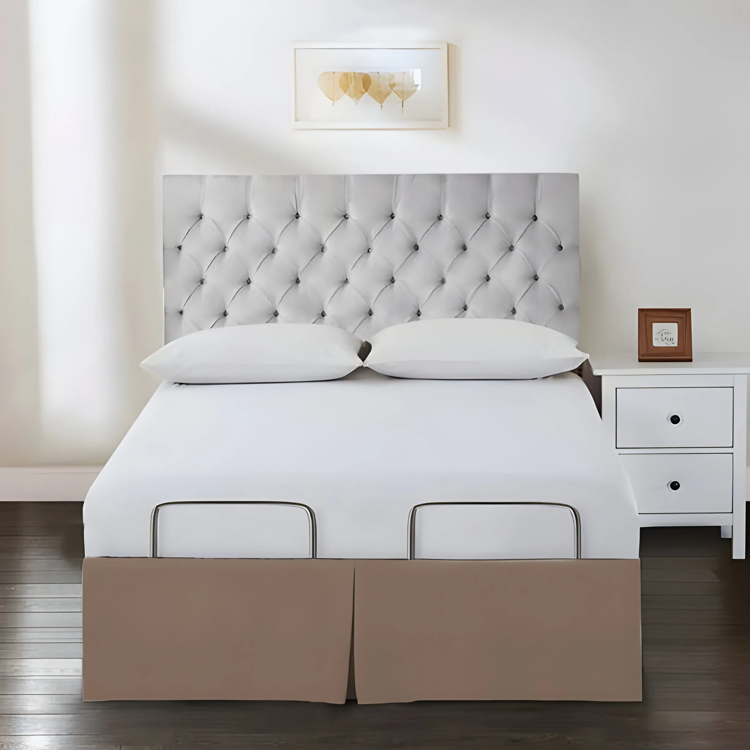 400TC Cotton Sateen Detachable Wrap Around Tailored Bed Skirt