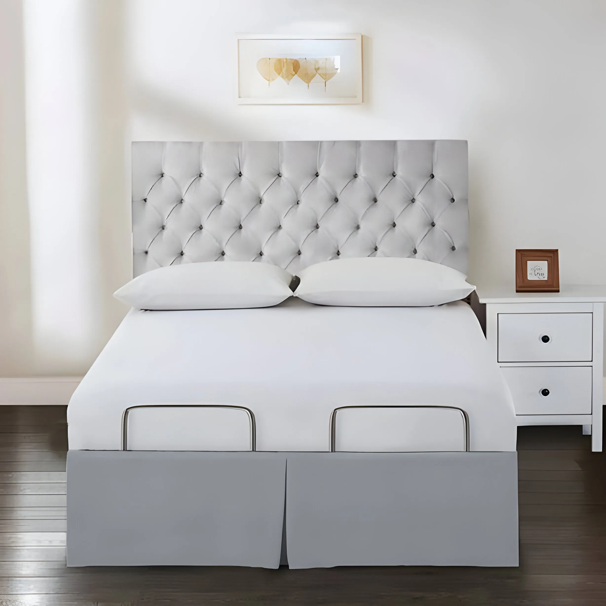 400TC Cotton Sateen Detachable Wrap Around Tailored Bed Skirt