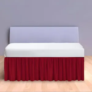 400TC Daybed Sateen Solid Cotton Gathered Bed Skirt