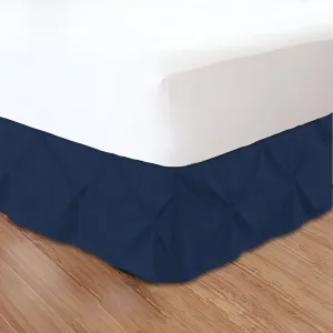 400TC Sateen Solid Cotton Pintuck Bed Skirt