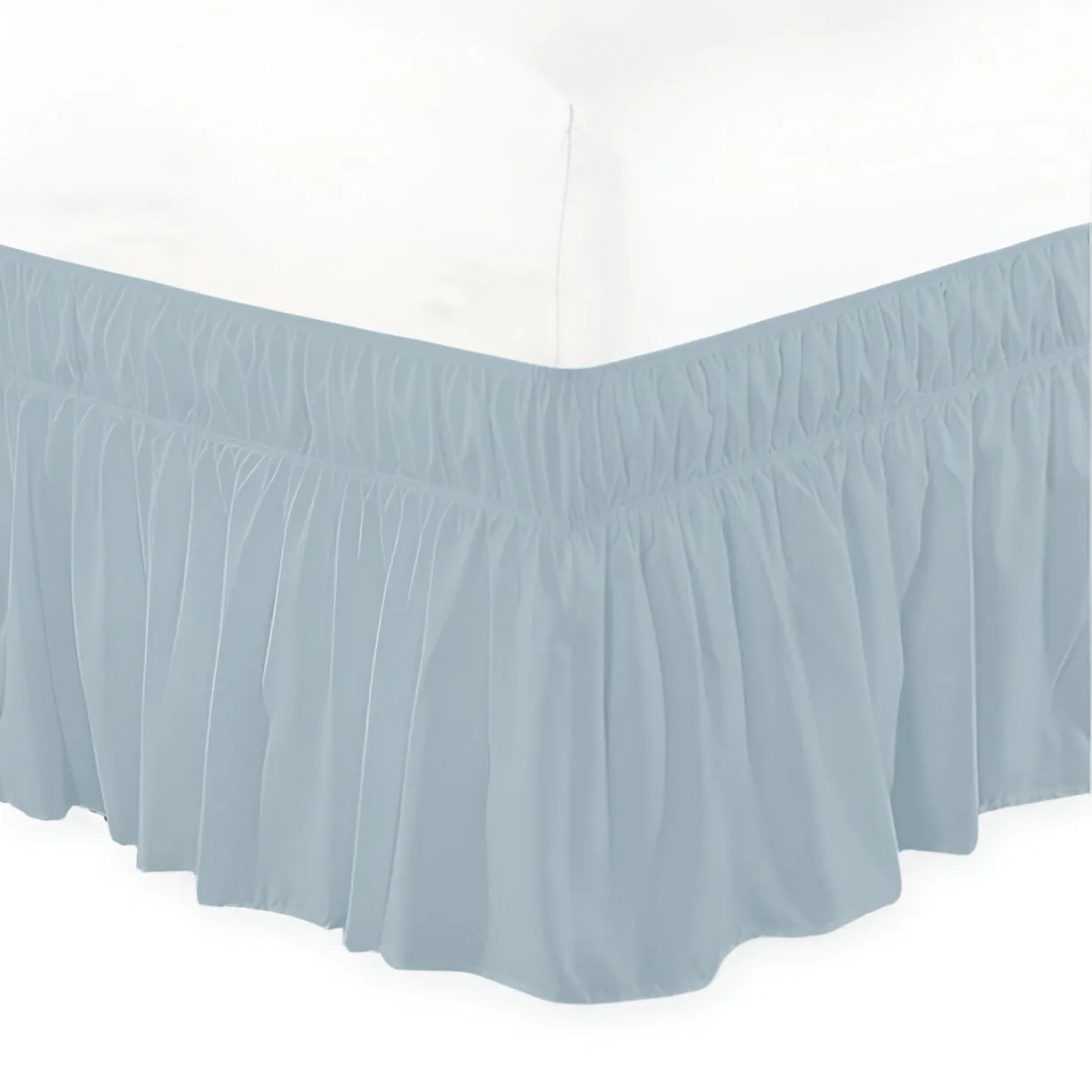 400TC Sateen Solid Cotton Wrap Around Bed Skirt