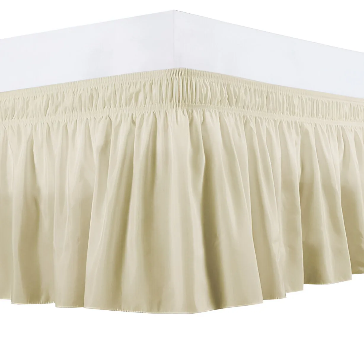 400TC Sateen Solid Cotton Wrap Around Bed Skirt