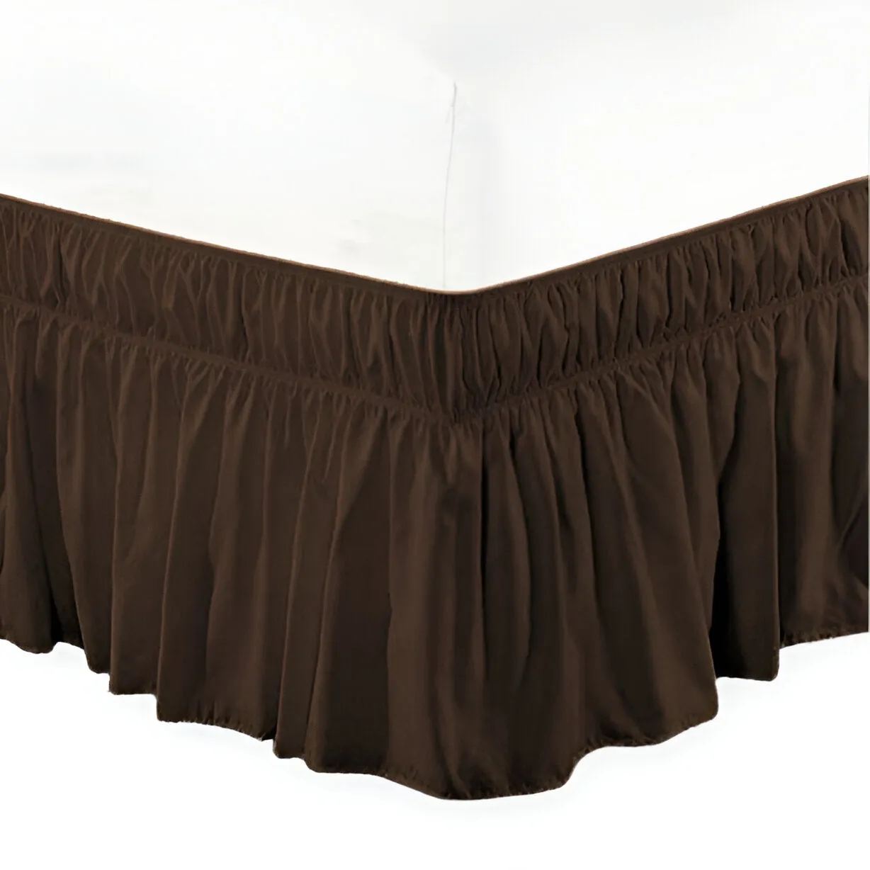 400TC Sateen Solid Cotton Wrap Around Bed Skirt