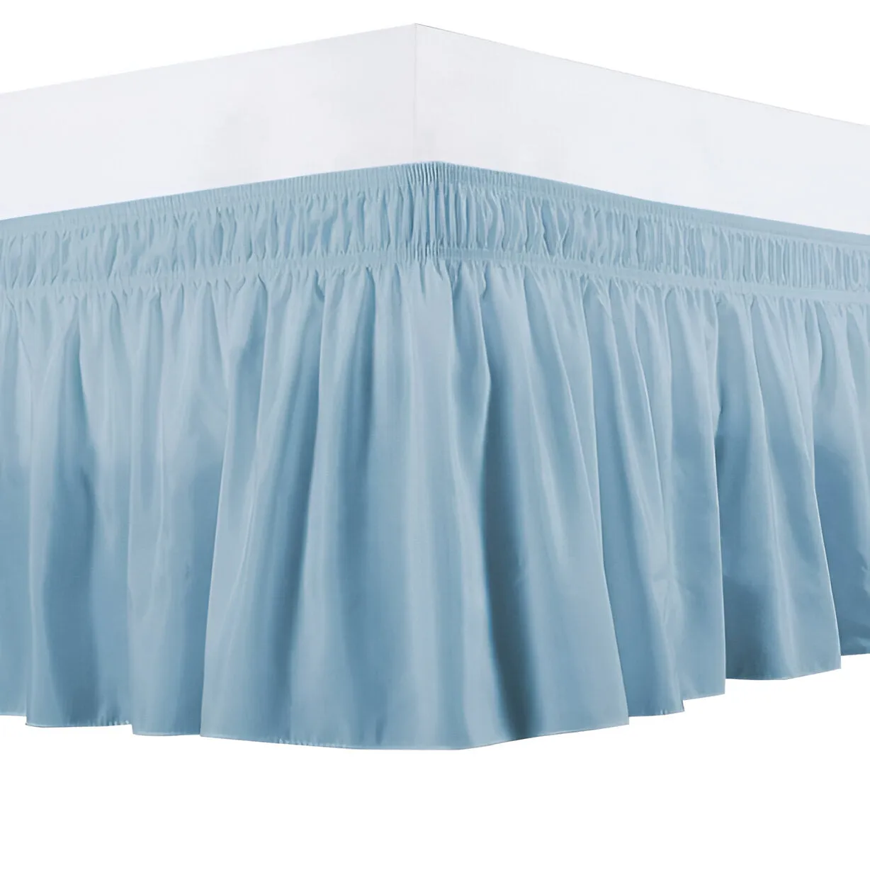 400TC Sateen Solid Cotton Wrap Around Bed Skirt