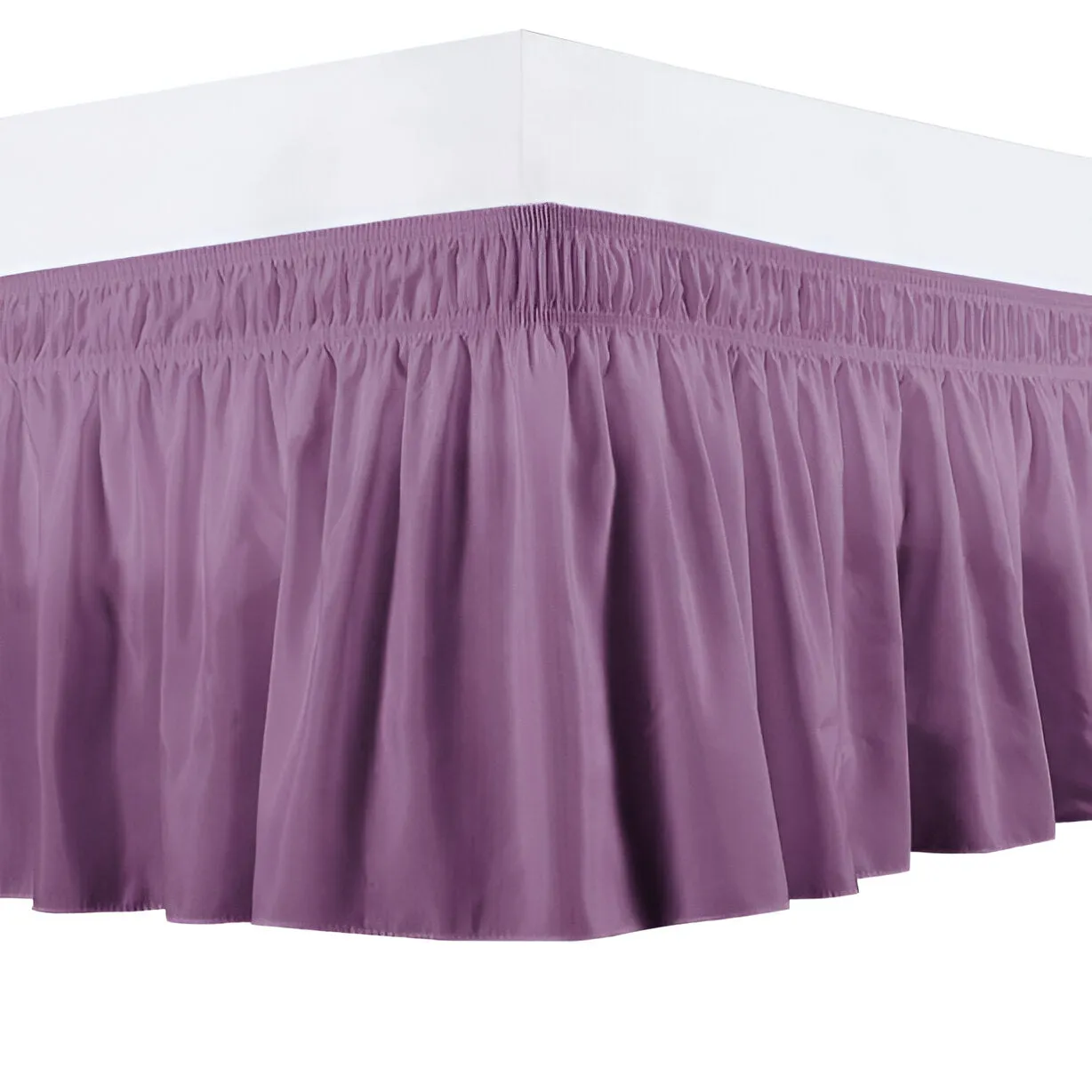 400TC Sateen Solid Cotton Wrap Around Bed Skirt