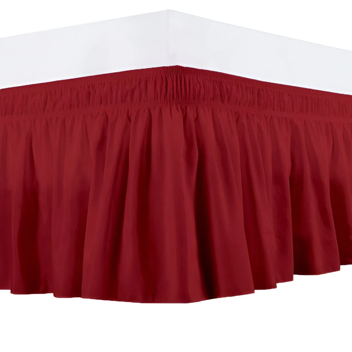 400TC Sateen Solid Cotton Wrap Around Bed Skirt