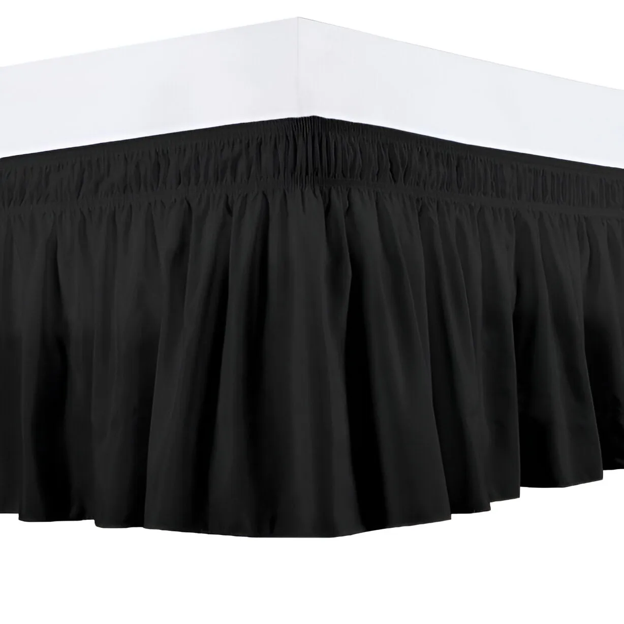400TC Sateen Solid Cotton Wrap Around Bed Skirt