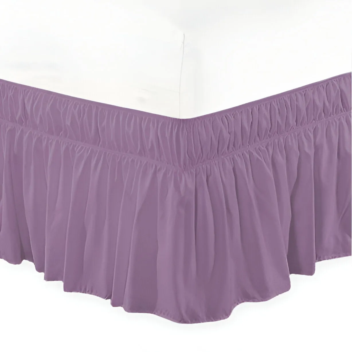 400TC Sateen Solid Cotton Wrap Around Bed Skirt