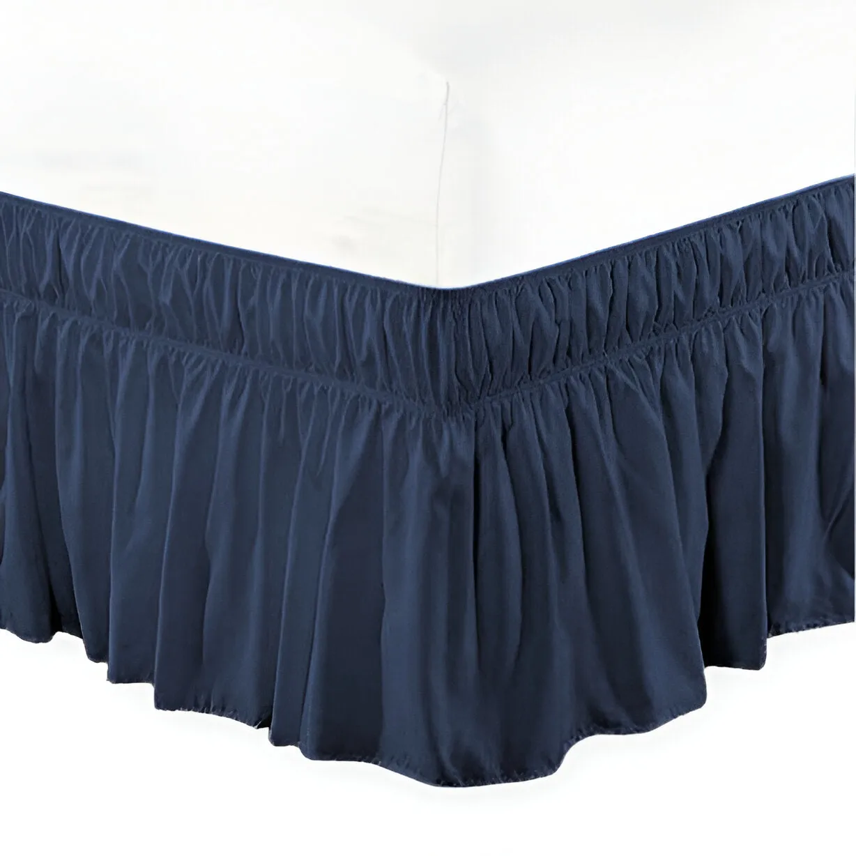 400TC Sateen Solid Cotton Wrap Around Bed Skirt
