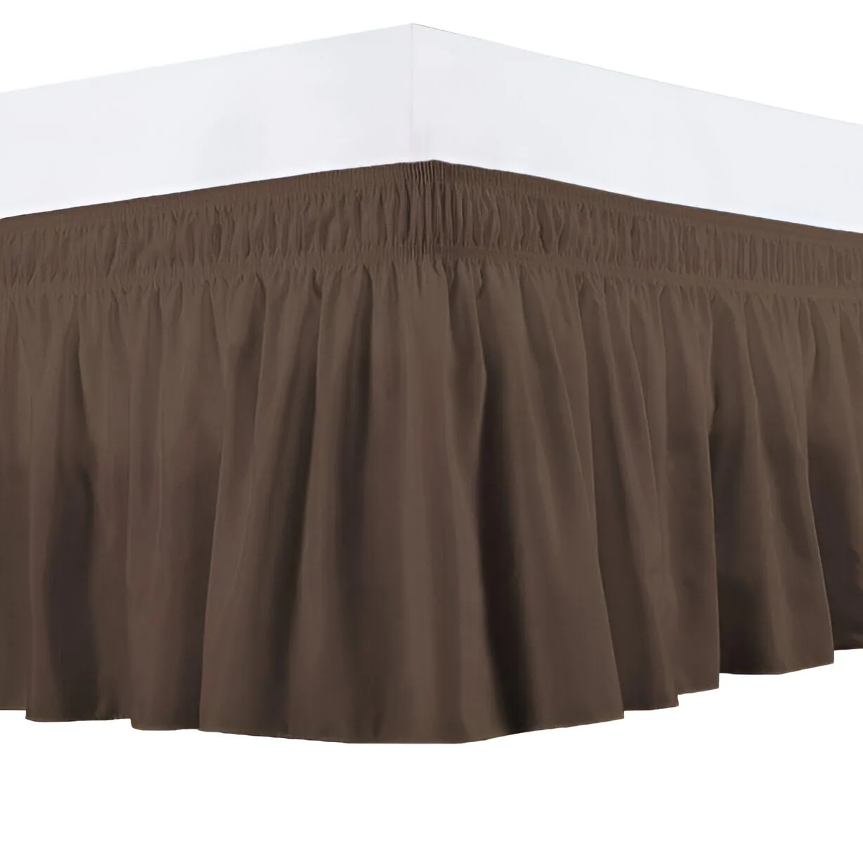 400TC Sateen Solid Cotton Wrap Around Bed Skirt