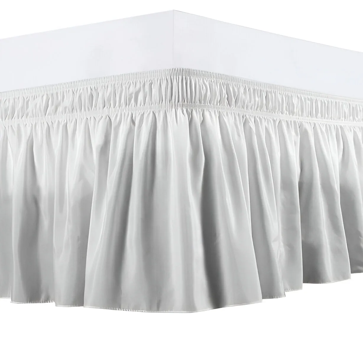 400TC Sateen Solid Cotton Wrap Around Bed Skirt