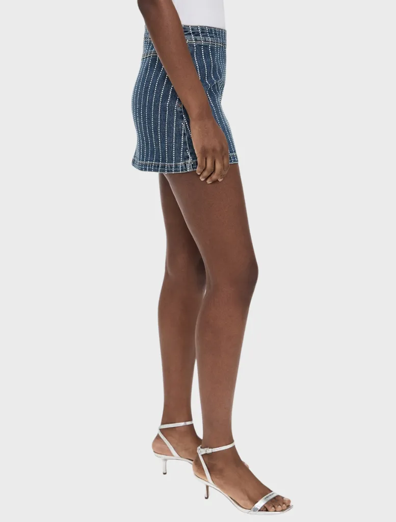95 Mini Skirt Petra Diamante - Mid Vintage Indigo