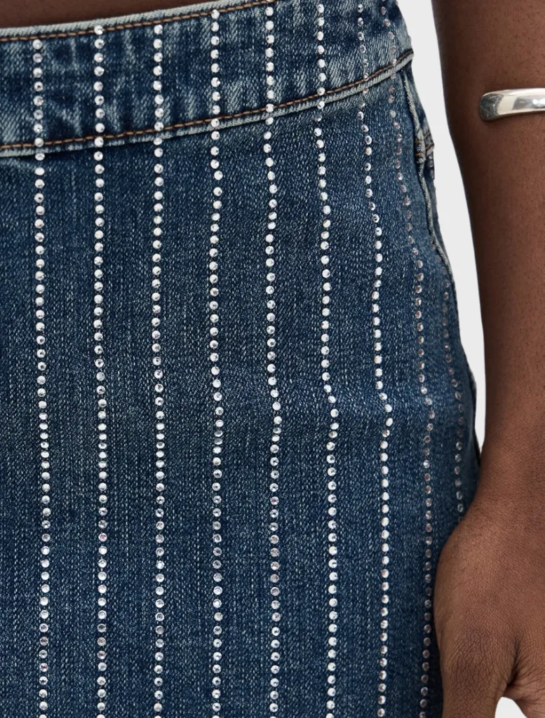 95 Mini Skirt Petra Diamante - Mid Vintage Indigo