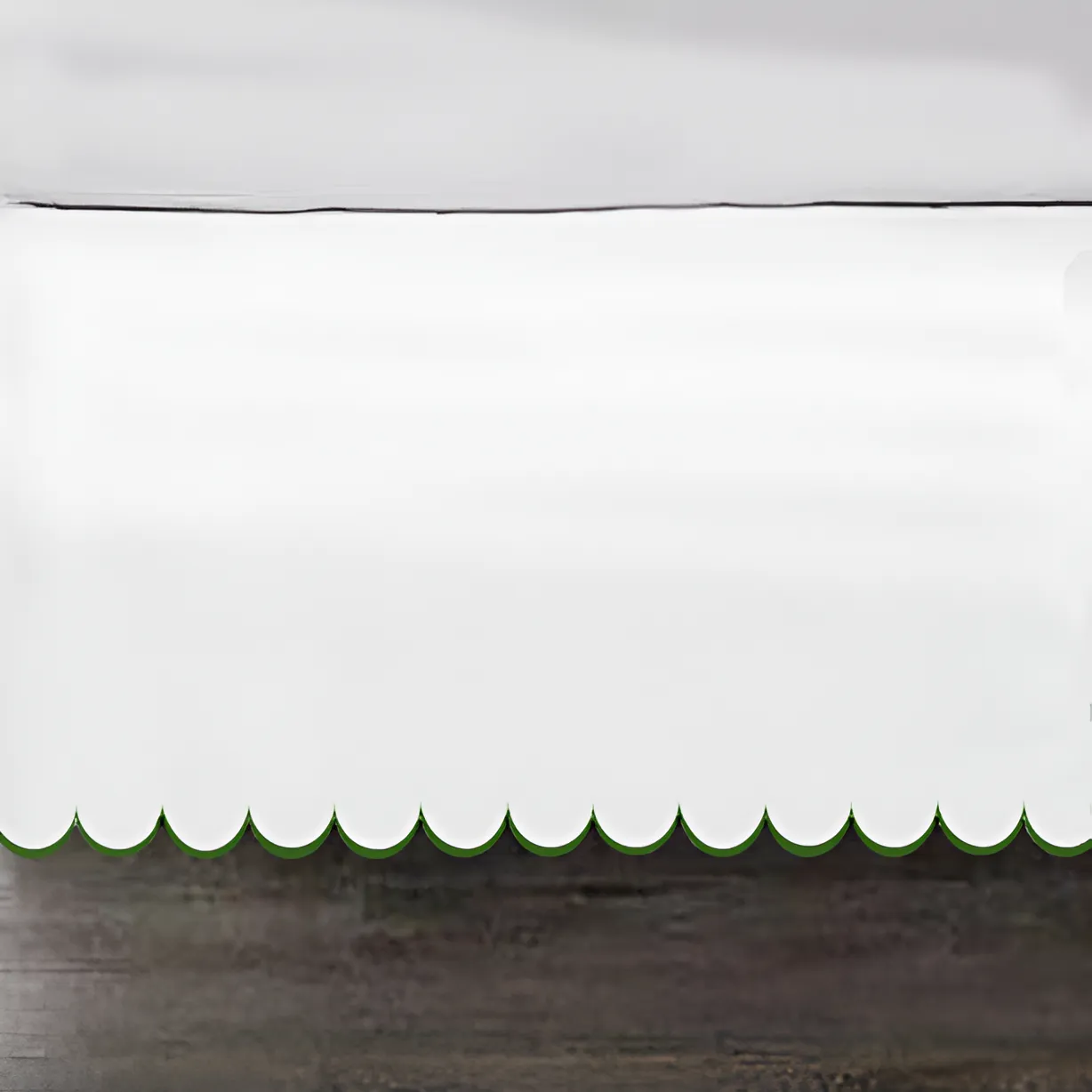 Allena 400TC Sateen Solid Cotton Scallop Embroidery Tailored Bed Skirt