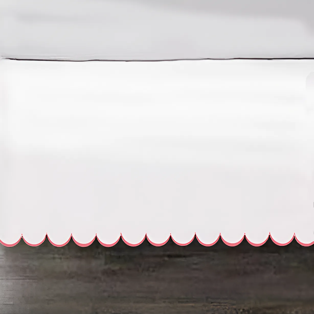 Allena 400TC Sateen Solid Cotton Scallop Embroidery Tailored Bed Skirt