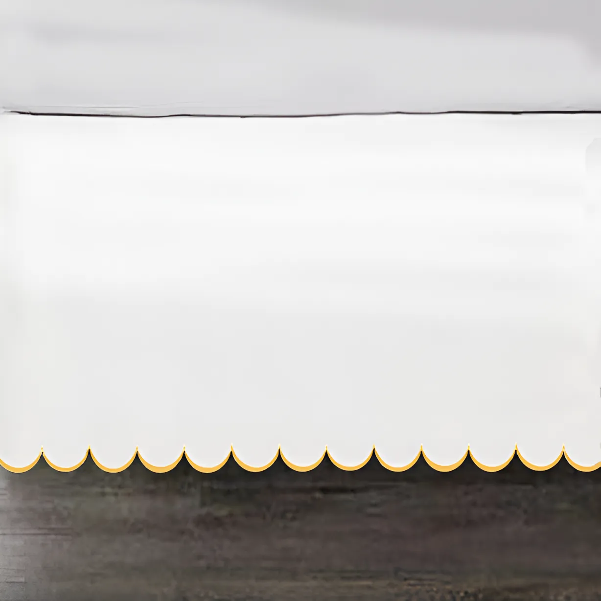 Allena 400TC Sateen Solid Cotton Scallop Embroidery Tailored Bed Skirt