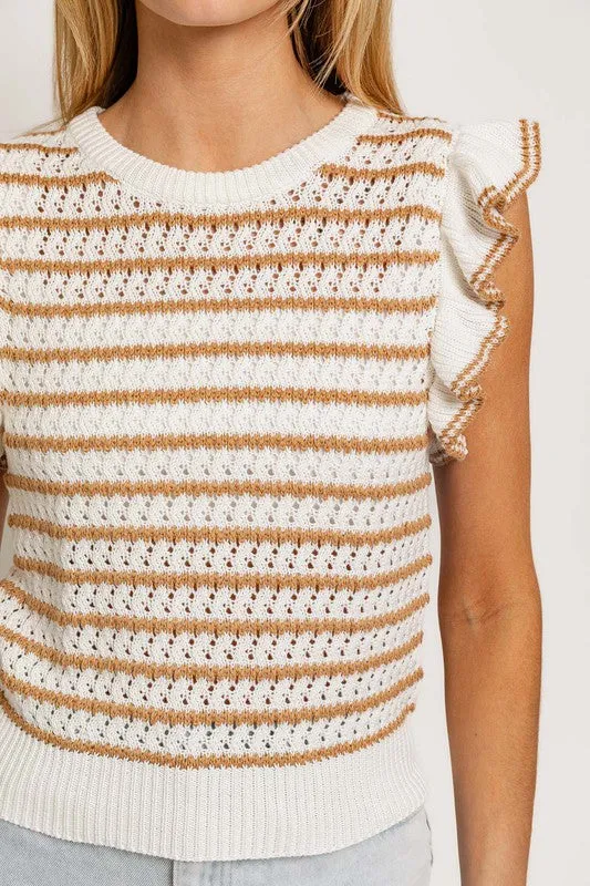 AMELIA RUFFLE SLEEVE TOP