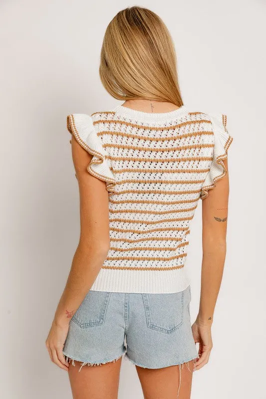 AMELIA RUFFLE SLEEVE TOP