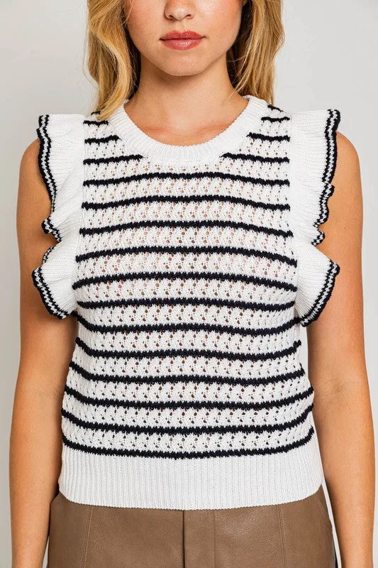 AMELIA RUFFLE SLEEVE TOP