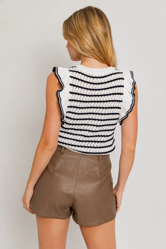 AMELIA RUFFLE SLEEVE TOP