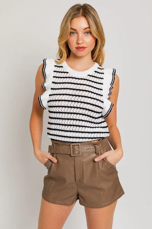 AMELIA RUFFLE SLEEVE TOP