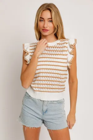 AMELIA RUFFLE SLEEVE TOP