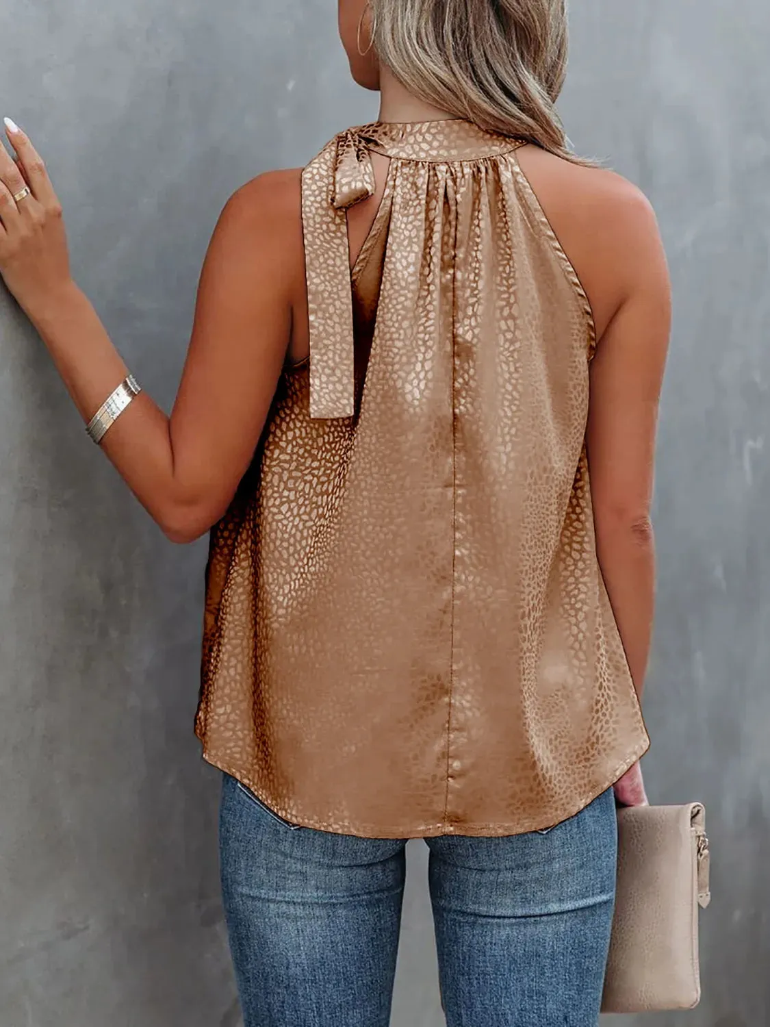 Animal Print Tied Cami