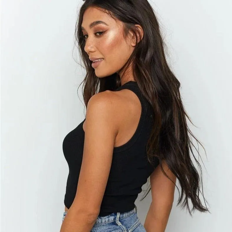 Avery Cotton Ribbed Crop Top
