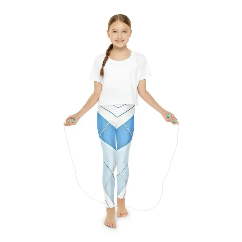 Awesome White Abstract Length Leggings for Kids