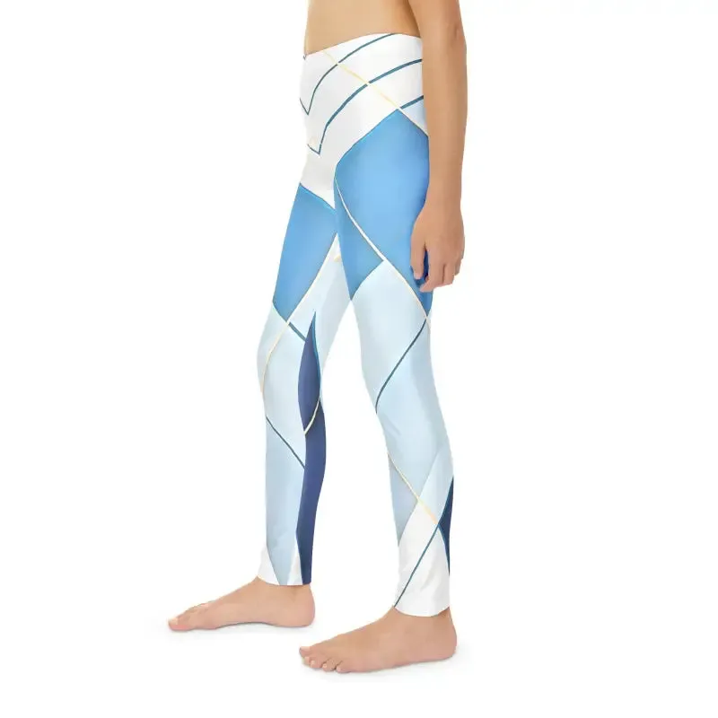 Awesome White Abstract Length Leggings for Kids