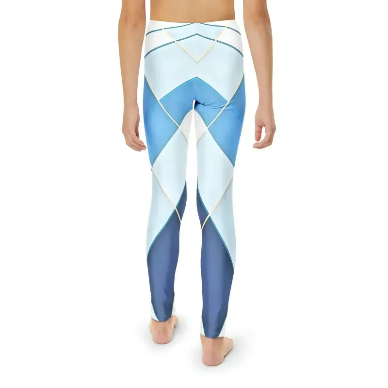 Awesome White Abstract Length Leggings for Kids