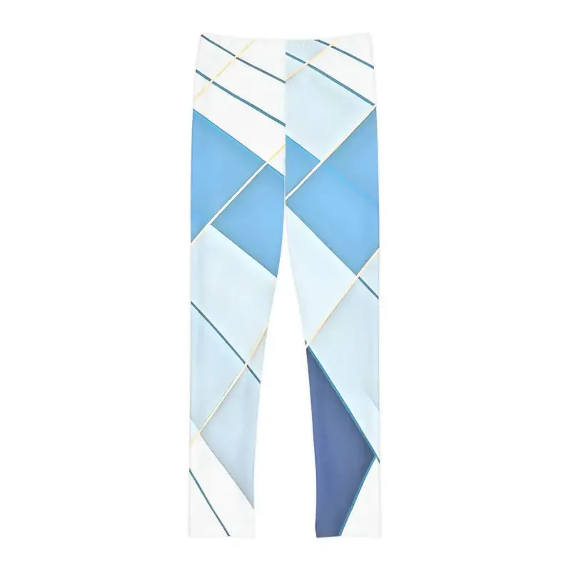 Awesome White Abstract Length Leggings for Kids