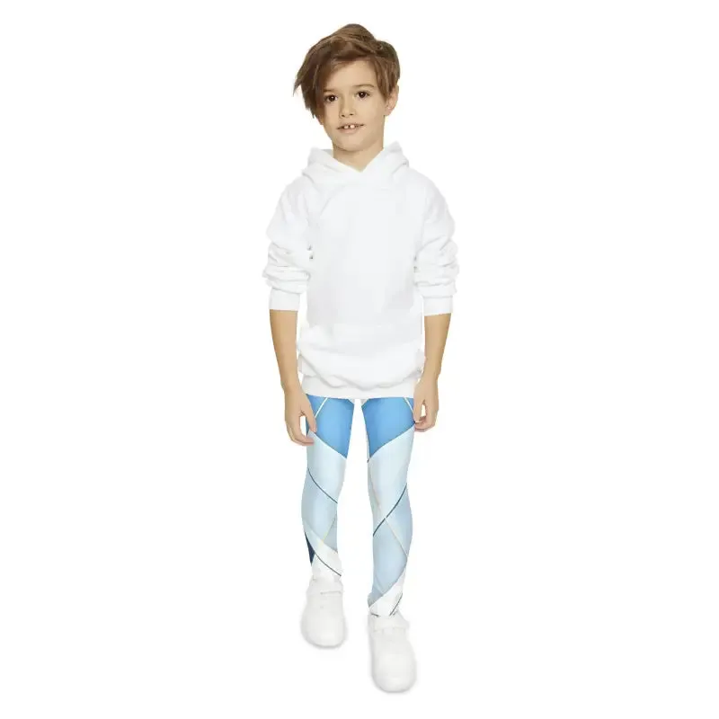 Awesome White Abstract Length Leggings for Kids