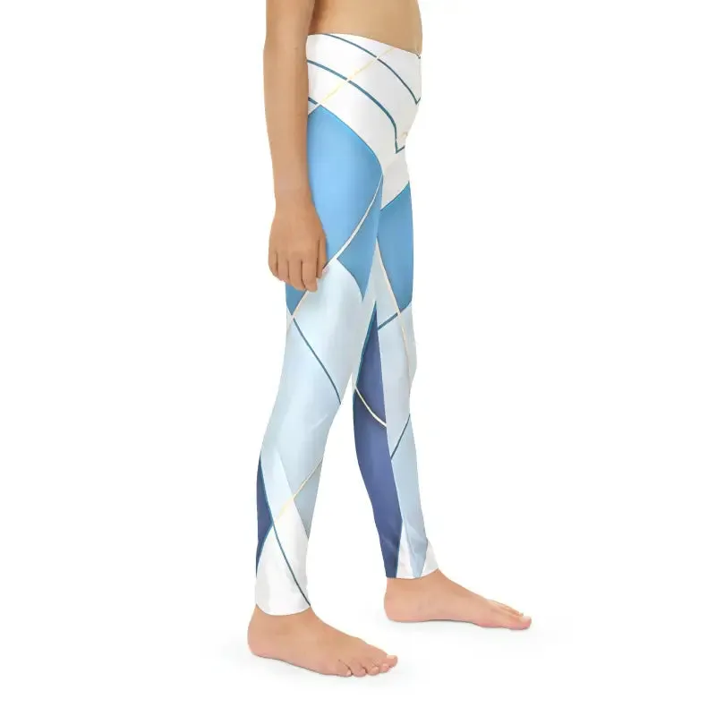 Awesome White Abstract Length Leggings for Kids