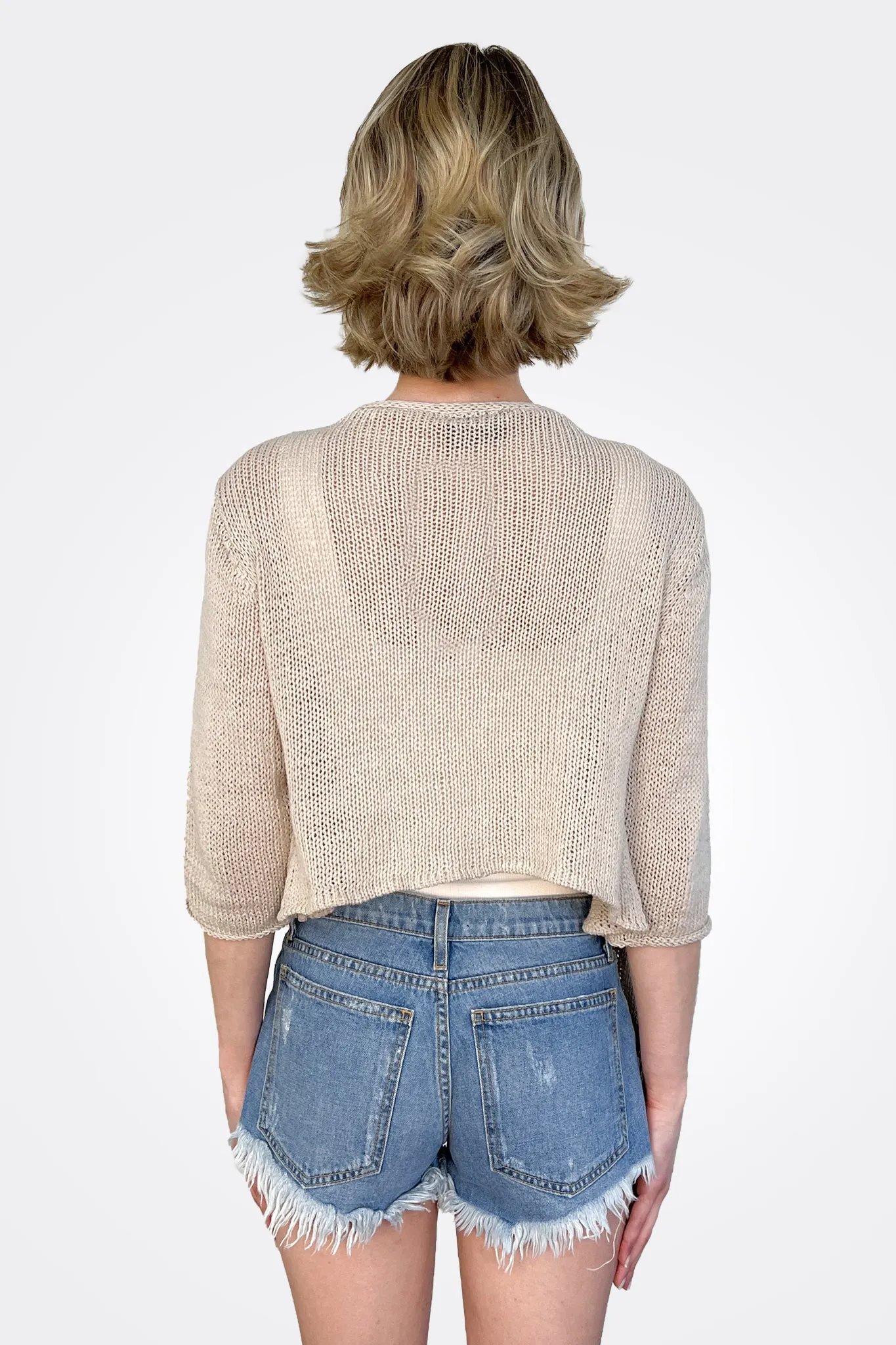 Ballet 3/4 Sleeve Top - Khaki