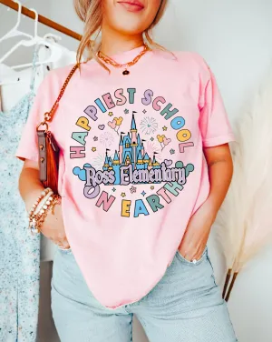 Bella or Comfort Colors Happiest School on Earth Unisex Shirt / Youth and Adult Sizes/ Ross Elementary